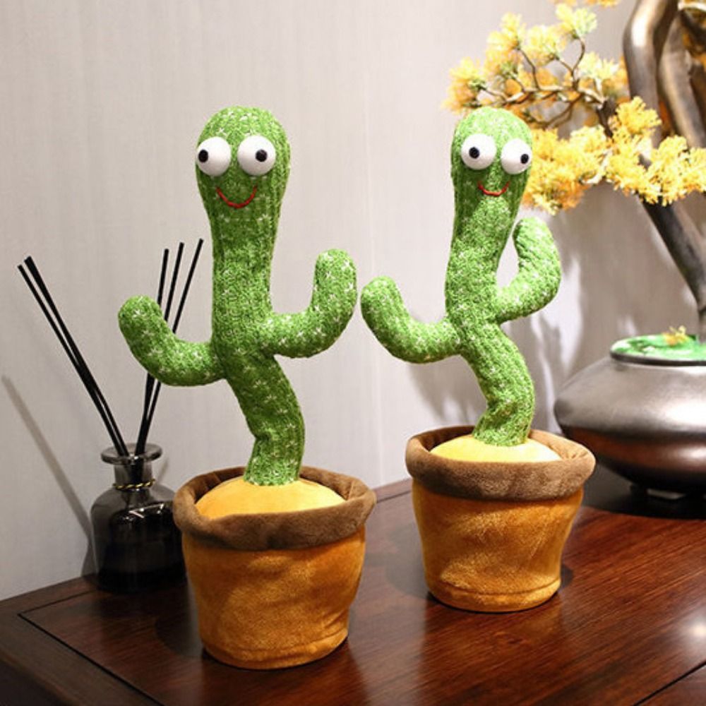 Dancing Cactus Electronic Dancer Cactus English Version Talking Electronic Dancer Toy Lighten Record Dancing Plush Toys Children